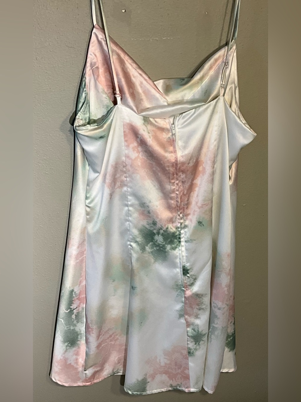 Windsor Silky Pastel Watercolors Tie-Dye Slip Dress M - Picture 3 of 4